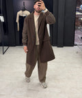 Cappotto Over Telamira Marrone