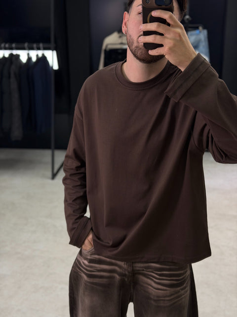 Long Sleeve Semi Crop 