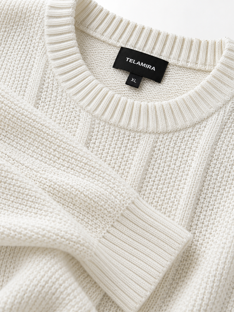 Maglione Trama Verticale Telamira